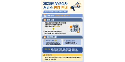 2026년 우선심사 서비스 변경 안내(승강기개별인증 우선심사 운영기준 조정)